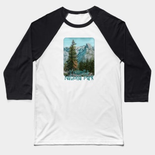 Half Dome, Yosemite National Park Baseball T-Shirt